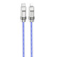 Кабель HOCO U113 Solid PD silicone charging data cable iP Blue (6931474790026)