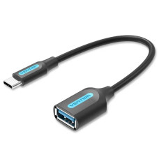 Кабель Vention USB 3.1(Gen 1) C Male to A Female OTG Cable 0.15M Black PVC Type (CCVBB) (CCVBB)