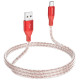 Кабель BOROFONE BX96 Ice crystal silicone charging data cable Type-C Red (BX96CR)