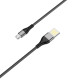 Кабель BOROFONE BU11 USB to Micro 2.4A, 1.2m, nylon, aluminum connectors, Black (BU11MB)