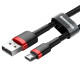 Кабель Baseus Cafule Cable USB For Micro 2.4A 1m Red+Black (CAMKLF-B91)