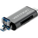 Картрідер Vention USB3.0 Multi-function Card Reader Gray Metal Type (CCHH0) (CCHH0)