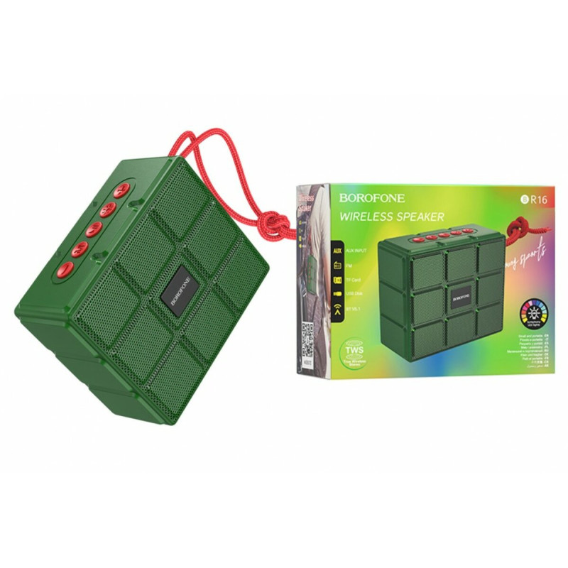Портативна колонка BOROFONE BR16 Gage sports wireless speaker Dark Green (BR16DE)