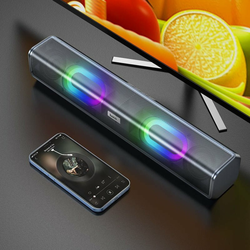 Портативна колонка HOCO BS49 Dazzling sound desktop wireless speaker Black (6931474766267)