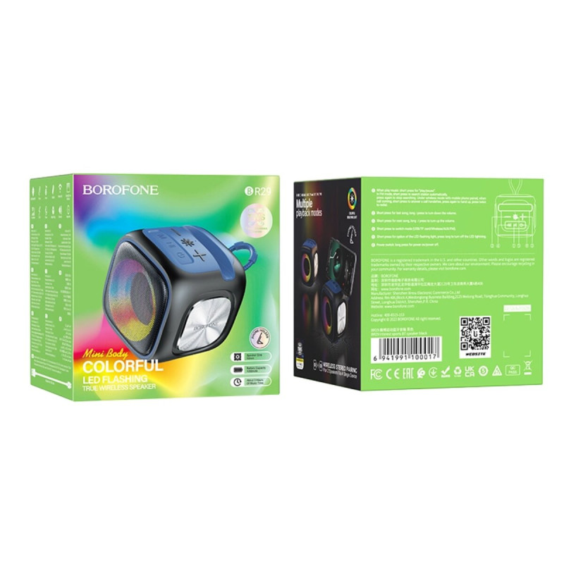 Портативна колонка BOROFONE BR29 Interest sports BT speaker Black (BR29B)