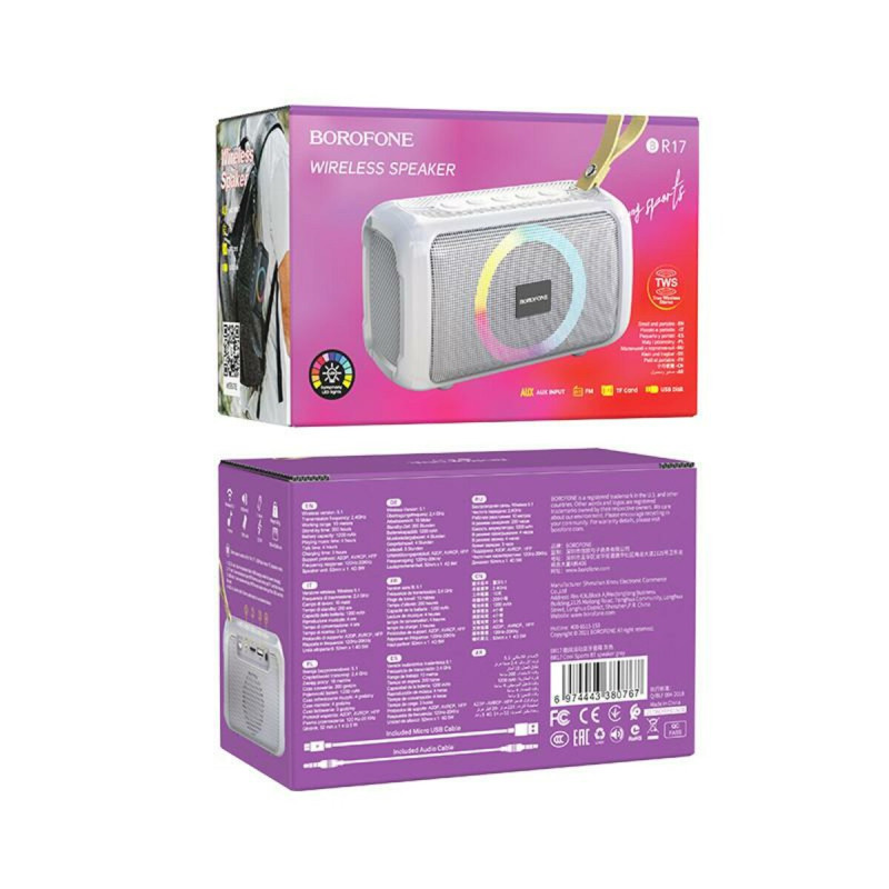 Портативна колонка BOROFONE BR17 Cool sports wireless speaker Grey (BR17G)