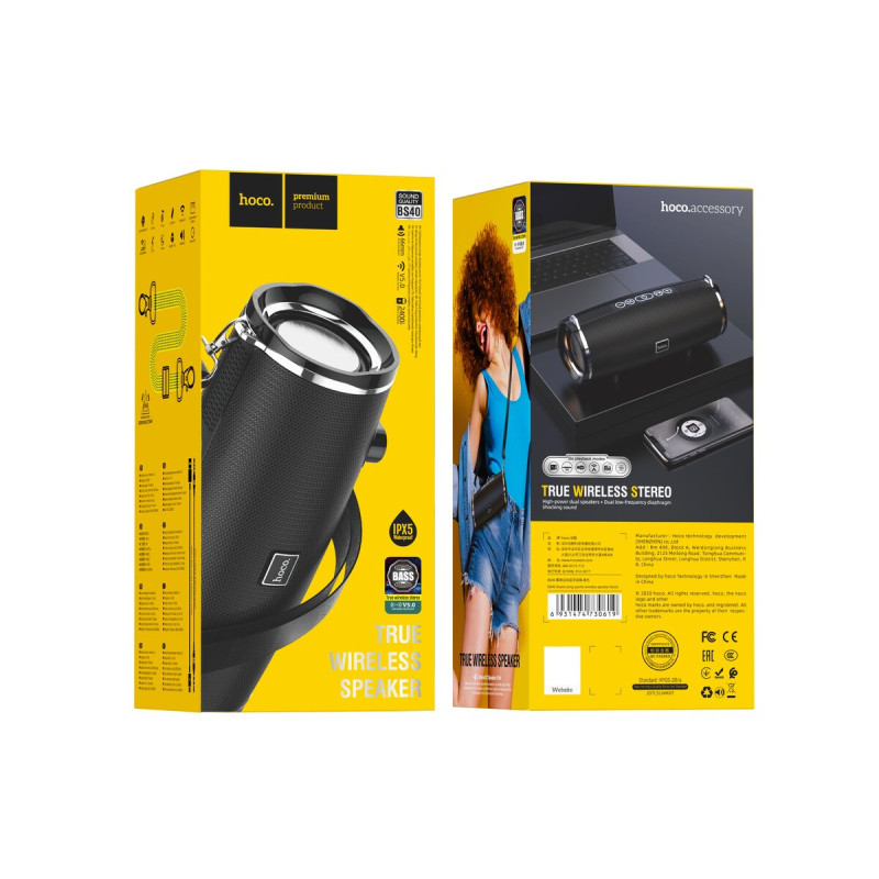 Портативна колонка HOCO BS40 Desire song sports wireless speaker Black (6931474730619)
