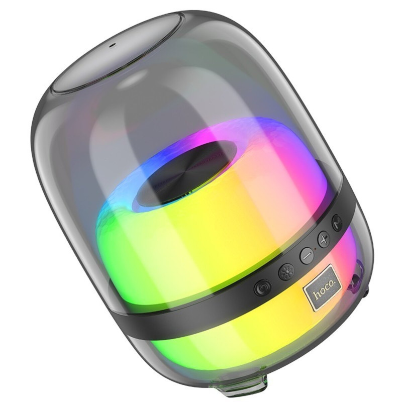 Портативна колонка HOCO BS58 Crystal colorful luminous BT speaker Magic Black Night (6942007600552)