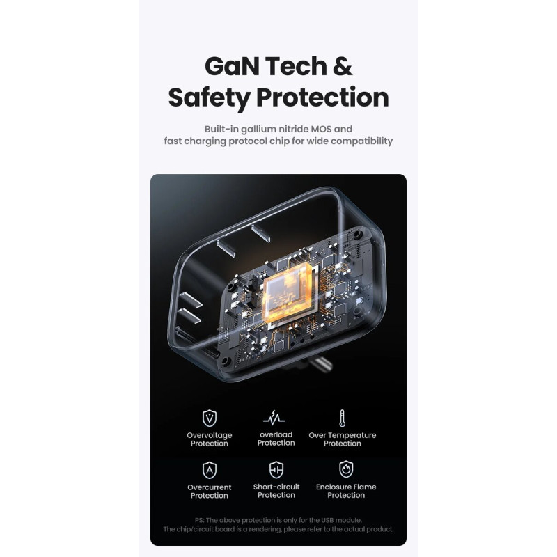 Зарядний пристрій UGREEN CD314 30W Outlet Extender EU (2A1C) (UGR-90613) (UGR-90613)