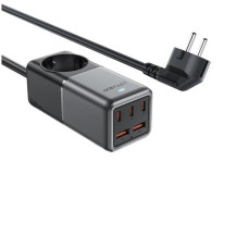 Мережевий зарядний пристрій ACEFAST Z2 PD75W GaN (3*USB-C+2*USB-A) desktop charging adapter 1,5m Black (AFZ2)