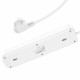 Мережевий подовжувач HOCO NS1 Aura 4-bit extension cable socket(including 1C2A PD20W fast charge) White (6931474760555)