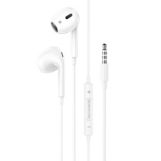 Навушники BOROFONE BM80 Max Gorgeous wire-controlled earphones with microphone White (BM80MMW)