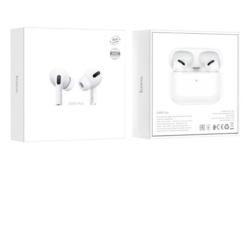 Навушники HOCO EW05 Plus Active noise cancelling true wireless BT headset White (6931474753908)