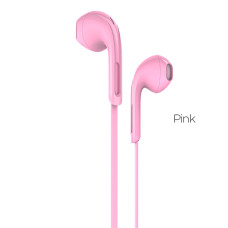 Навушники HOCO M39 Rhyme sound earphones with microphone Pink (6957531079781)