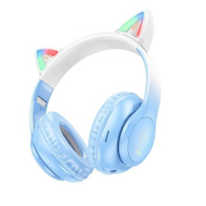 Навушники HOCO W42 Cat ears BT headphones Crystal Blue (6931474795861)