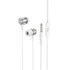 Навушники BOROFONE BM75 Platinum metal universal earphones with microphone Silver (BM75S)