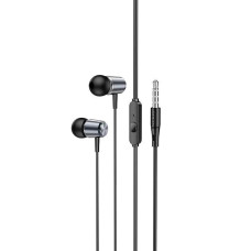 Навушники HOCO M108 Spring metal universal earphones with mic Metal Gray (6931474797575)