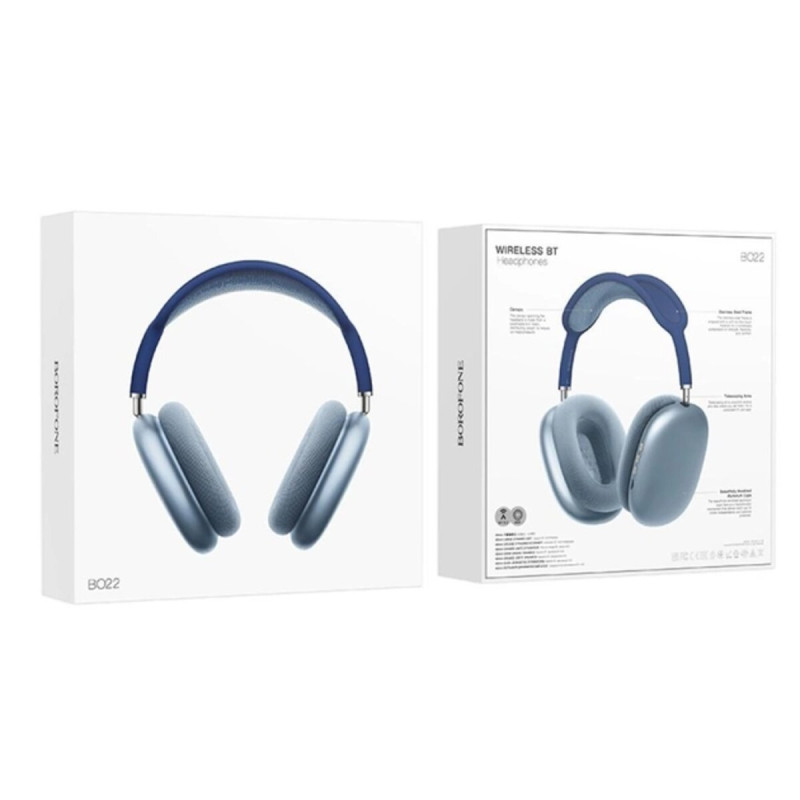 Навушники BOROFONE BO22 Elegant BT headphones Blue (6941991101700)