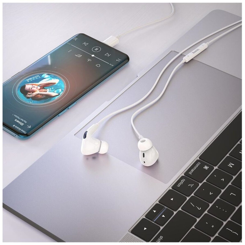 Навушники HOCO M101 Pro Crystal sound Type-C wire-controlled digital earphones with microphone White (6931474782403)