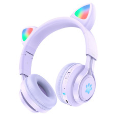 Навушники HOCO W39 Cat ear kids BT headphones Purple (6931474779267)