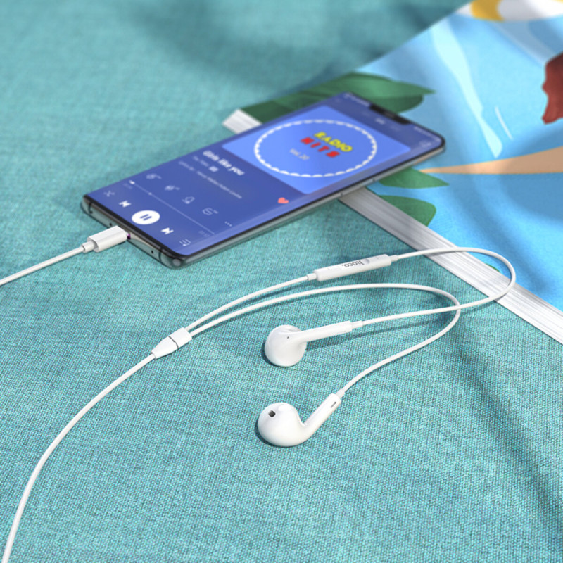 Навушники HOCO M1 Max crystal earphones for Type-C with mic White (6931474754707)