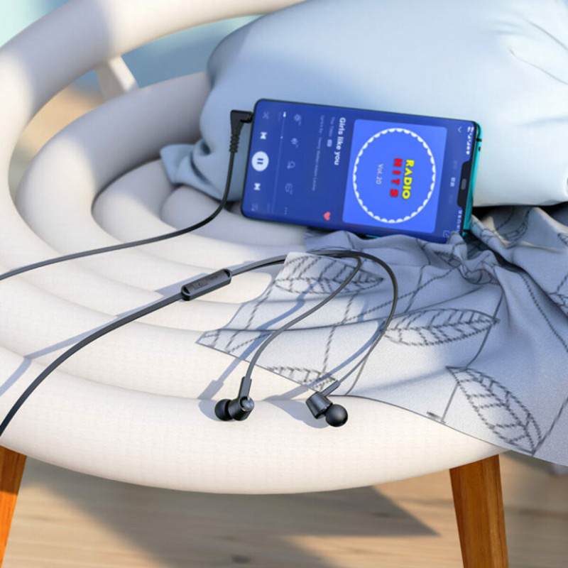 Навушники HOCO M86 Oceanic universal earphones with mic Black (6931474751621)