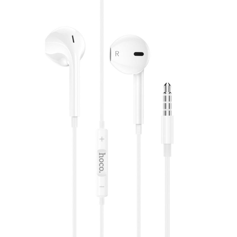 Навушники HOCO M101 Crystal joy wire-controlled earphones with microphone White (6931474782342)