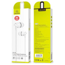 Навушники Usams EP-39 In-ear Plastic Earphone 1.2M  White (HSEP3902)