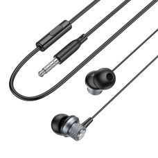 Навушники BOROFONE BM78 Blue sea metal universal earphones with mic Metal Gray (6941991103506)