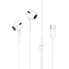 Навушники HOCO M1 Max crystal earphones for Type-C with mic White (6931474754707)