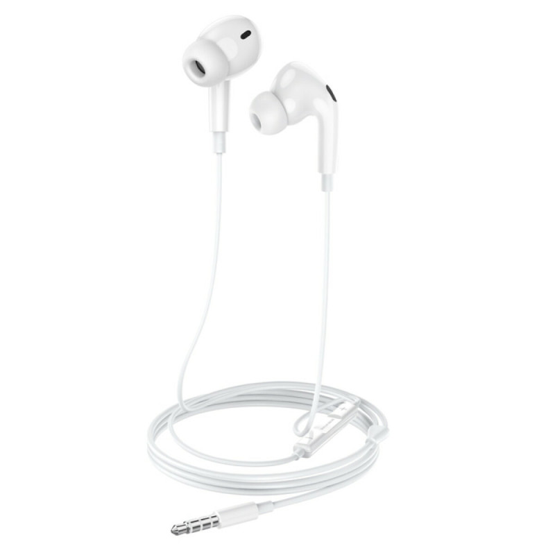 Навушники BOROFONE BM80 Pro Elegant wire-controlled earphones with microphone White (BM80PW)