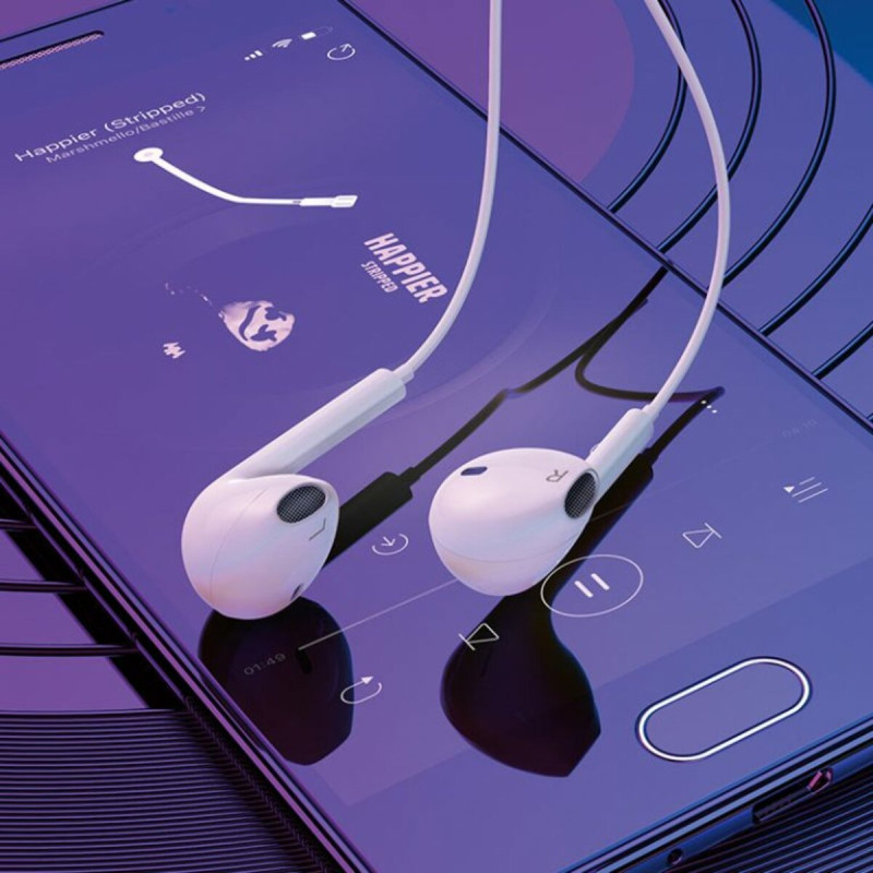 Навушники HOCO M80 Original series earphones for Type-C display set(20PCS) White (6931474736666)