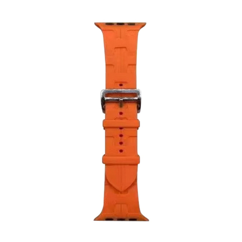 Ремінець для годинника Apple Watch Hermès 42/44/45/49mm 3.Orange (Hermes42-3.Orange)