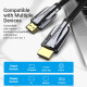 Кабель Vention HDMI-HDMI, 1M, v2.1, 8K 60Hz, 4K 120Hz, 2K 144Hz, 1080P 160Hz (AANBF) (AALBF)