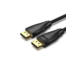 Кабель Vention DisplayPort Cotton Braided Male to 8K Male Cable 1.5M Black (HCCBG) (HCCBG)