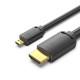 Кабель Vention HDMI-D Male to HDMI-A Male 4K HD v2.0 Cable 1.5M Black (AGIBG) (AGIBG)