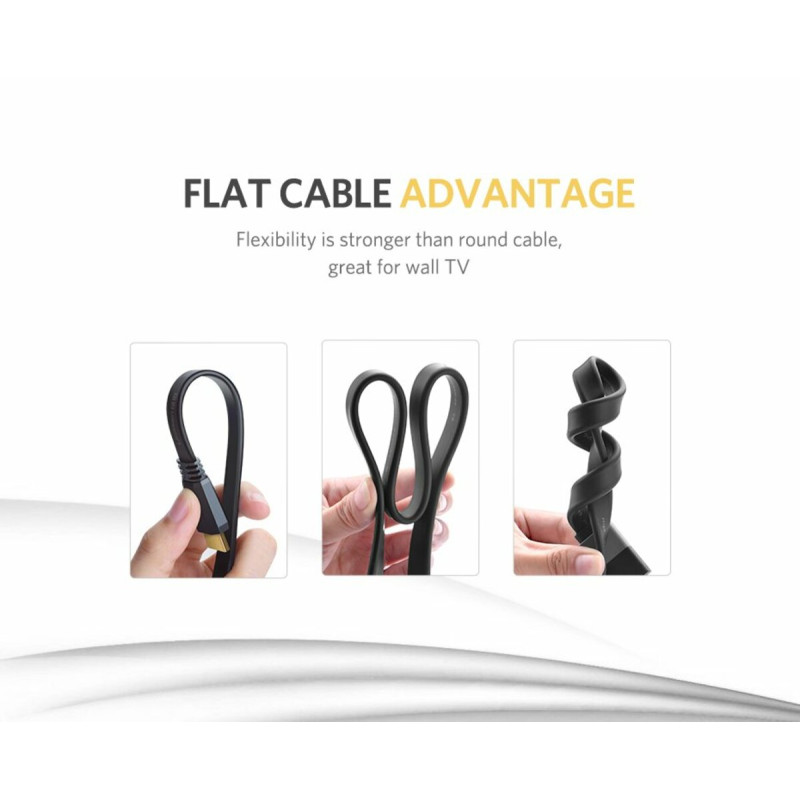 Кабель UGREEN ED015 HDMI Flat Cable 3m (UGR-50820) (UGR-50820)