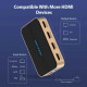 Сплітер Vention 1 In 2 Out HDMI Splitter 4K 30Hz Gold Aluminum Alloy Type EU Standard (ACBG0-EU) (ACBG0-EU)
