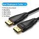 Кабель Vention DisplayPort, 1 м, v1.4  чорний, 8K 60 Hz, 4K 144Hz, 2K 165Hz, 1080P 240Hz (HCCBF) (HCCBF)