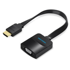 Адаптер Vention Flat HDMI to VGA Converter 0.15M Black (74345) (74345)