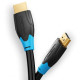 Кабель Vention Flat HDMI v2.0 Cable Плоский 2M Black (VAA-B02-L200) (VAA-B02-L200)