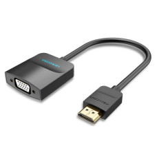 Адаптер Vention HDMI to VGA Converter with Female Micro USB and Audio Port 0.15M Black (42161) (42161)