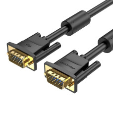 Кабель Vention VGA(3+6) Male to Male Cable with ferrite cores 1.5M Black (DAEBG) (DAEBG)