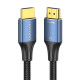 Кабель Vention Cotton Braided HDMI-A Male to Male HD v2.1 Cable 8K 2M Blue Aluminum Alloy Type (ALGLH) (ALGLH)