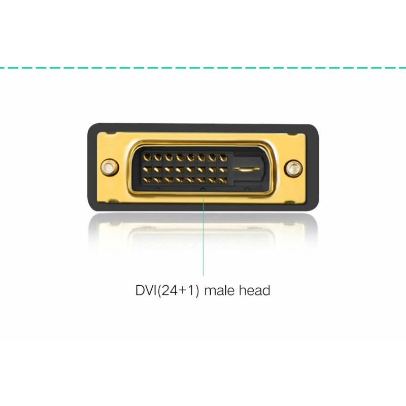 Кабель UGREEN 20124 DVI 24+1 Male to HDMI Female Adapter (Black) (UGR-20124) (UGR-20124)
