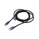 Кабель Vention Cotton Braided HDMI-A Male to Male HD v2.1 Cable 8K 2M Blue Aluminum Alloy Type (ALGLH) (ALGLH)