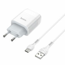 Мережевий зарядний пристрій HOCO C72A Glorious single port charger set(Type-C) White (6931474713018)