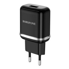 Мережевий зарядний пристрій BOROFONE BA36A High speed single port QC3.0 charger set 18W(Micro) Black (BA36AMB)