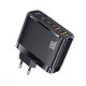 Мережевий зарядний пристрій Usams US-CC145 T44 100W 4 Ports GaN Fast  2A+2C Charger (EU) Black (CC145TC01)