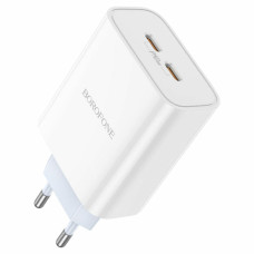 Мережевий зарядний пристрій BOROFONE BA73A Young PD35W dual port(2C) charger White (BA73AW)